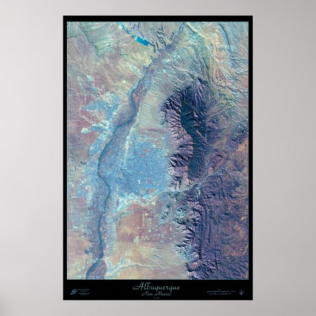 Albuquerque, New Mexico satellite poster (Front)