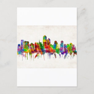 Albuquerque New Mexico Skyline Invitation Postcard