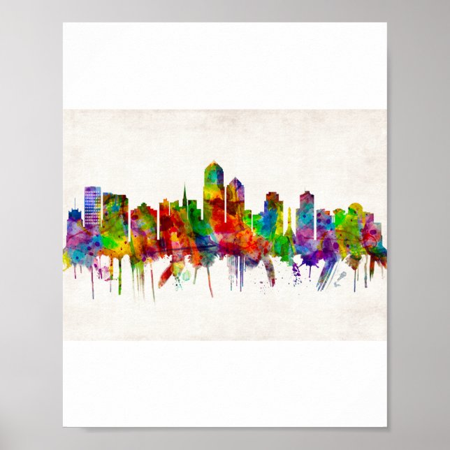 Albuquerque New Mexico Skyline Poster (Front)