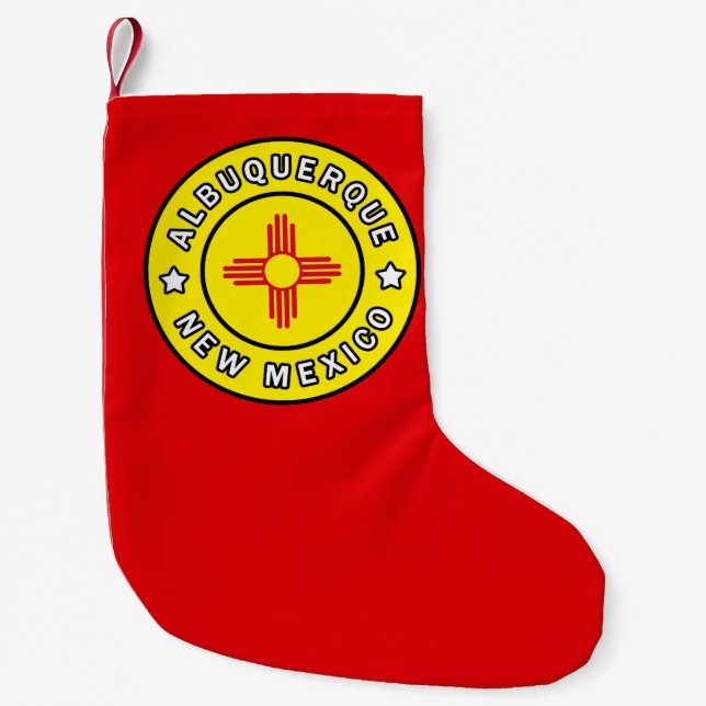 Albuquerque New Mexico Small Christmas Stocking (Front)