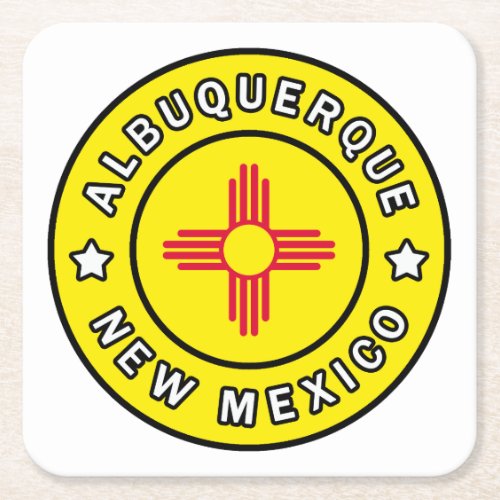 Albuquerque New Mexico Square Paper Coaster