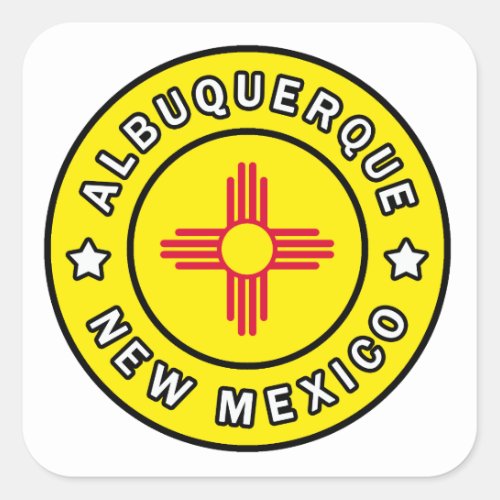 Albuquerque New Mexico Square Sticker