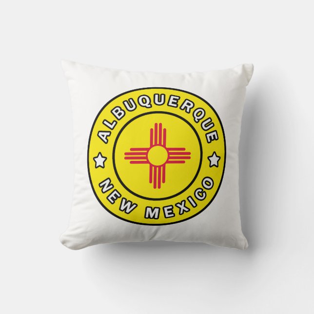 Albuquerque New Mexico Throw Pillow (Front)