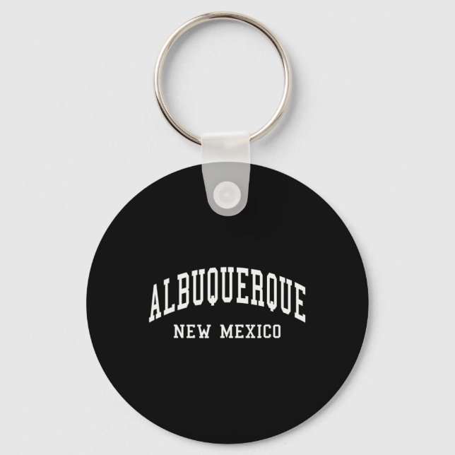 Albuquerque - New Mexico - Throwback Design - Clic Keychain (Front)