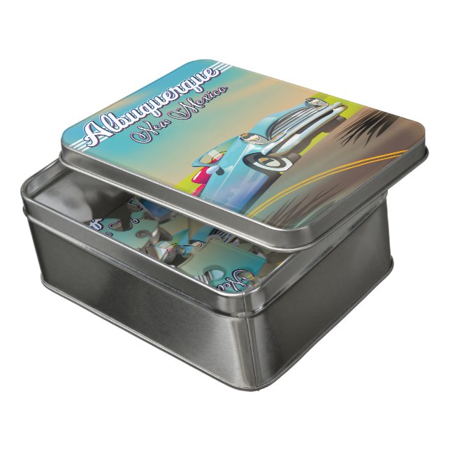 Albuquerque New Mexico travel poster. Jigsaw Puzzle (Lid Open)