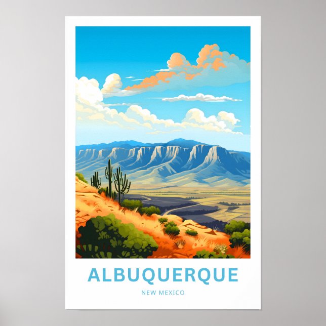 Albuquerque New Mexico Travel Print (Front)