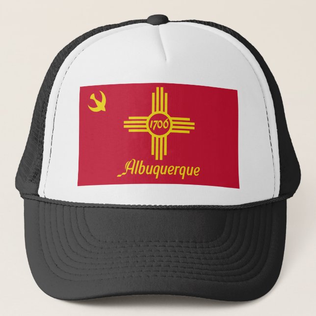 Albuquerque, New Mexico, United States flag Trucker Hat (Front)