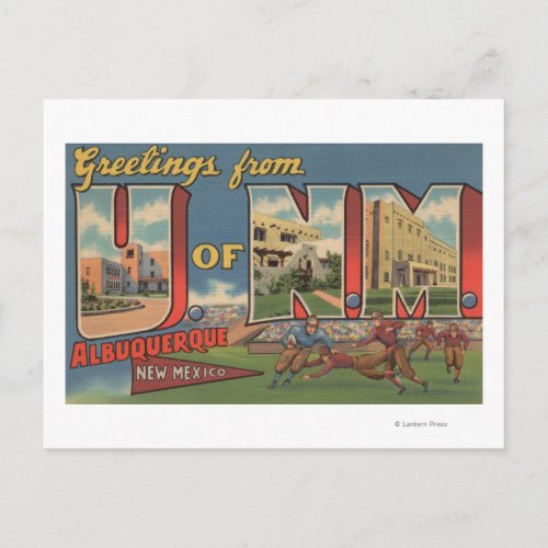 Albuquerque New Mexico _ University of NM Postcard