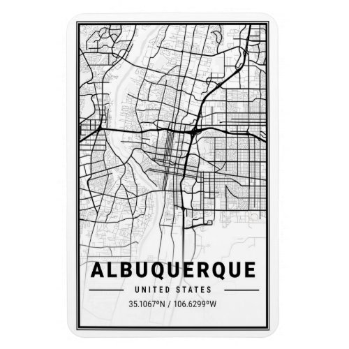 Albuquerque New Mexico USA City Travel City Map Magnet