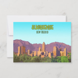 Albuquerque New Mexico Vintage Flat Card