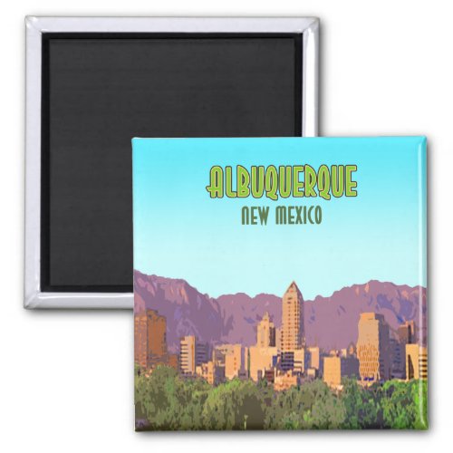 Albuquerque New Mexico Vintage Magnet