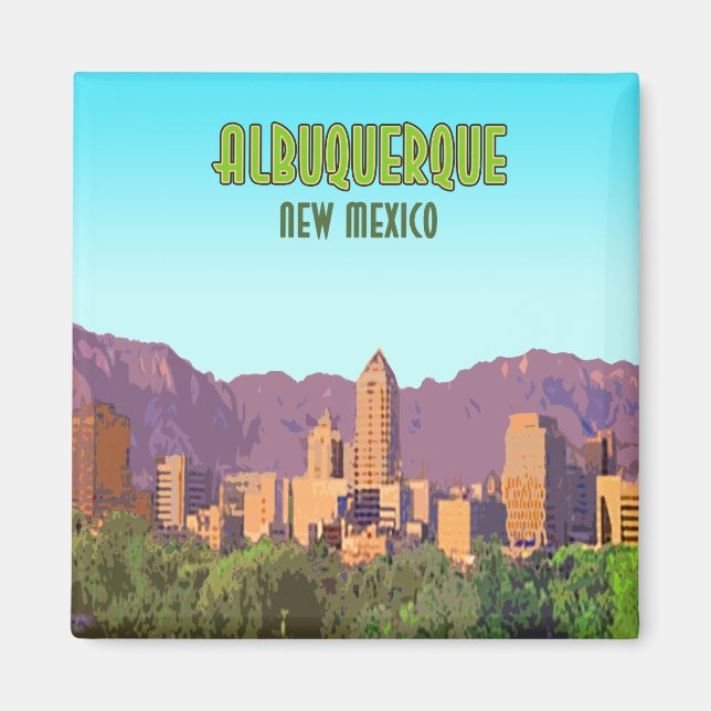 Albuquerque New Mexico Vintage Magnet (Front)