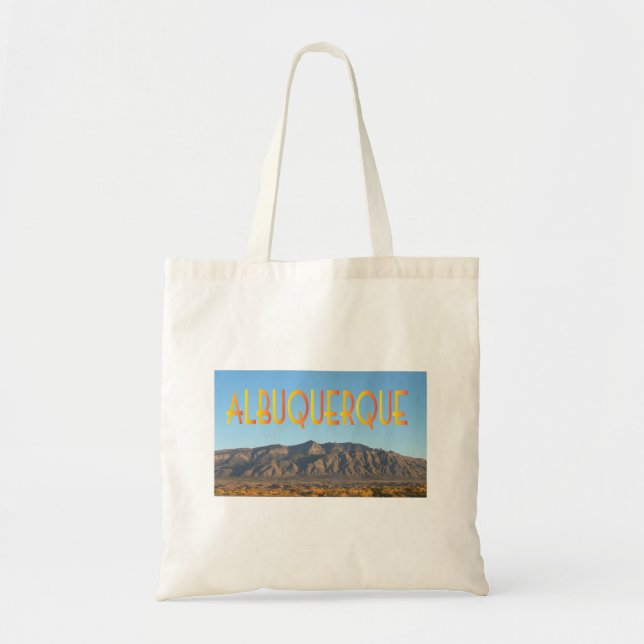 Albuquerque New Mexico with Sandia Mountains Tote Bag (Front)