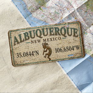 Albuquerque Route 66 License Plate Sign