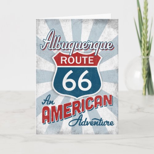 Albuquerque Route 66 Vintage America New Mexico Card