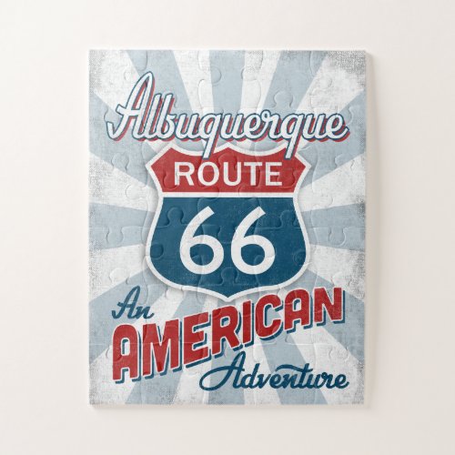 Albuquerque Route 66 Vintage America New Mexico Jigsaw Puzzle