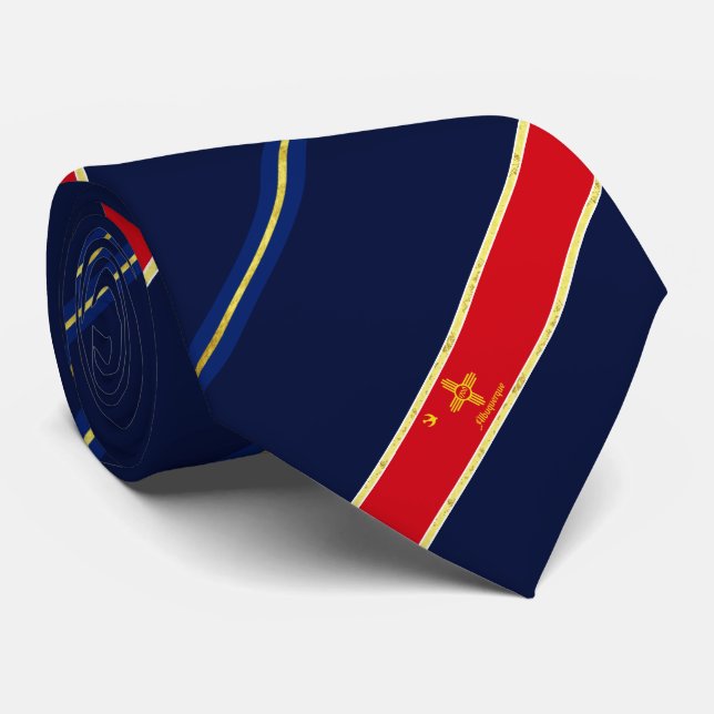 Albuquerque stripes flag neck tie (Rolled)