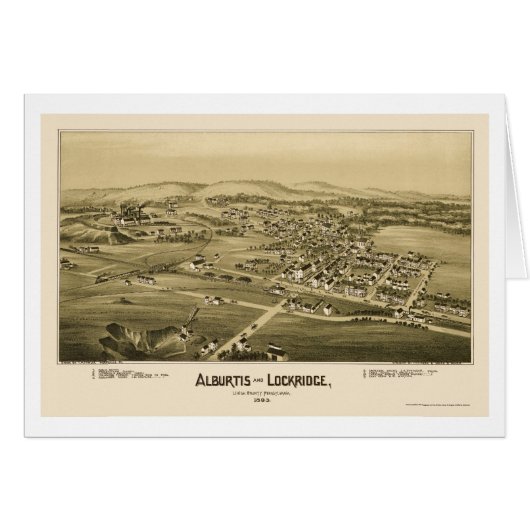 Alburtis and Lockridge, PA Panoramic Map - 1893 (Front Horizontal)
