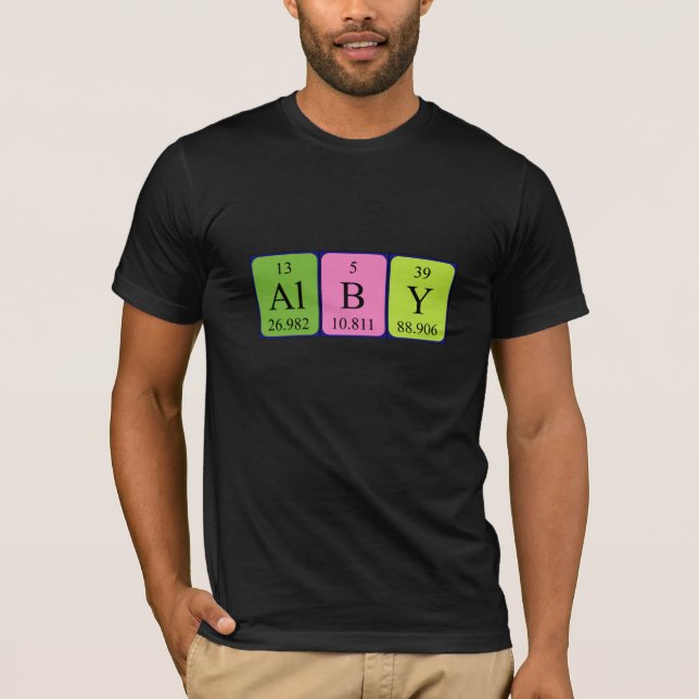 Alby periodic table name shirt (Front)