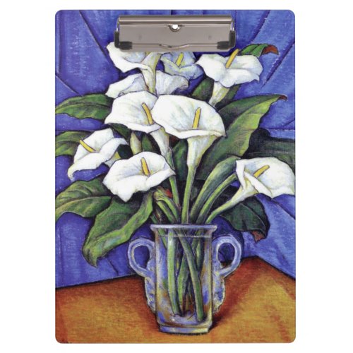 Alcatraces floral painting clipboard