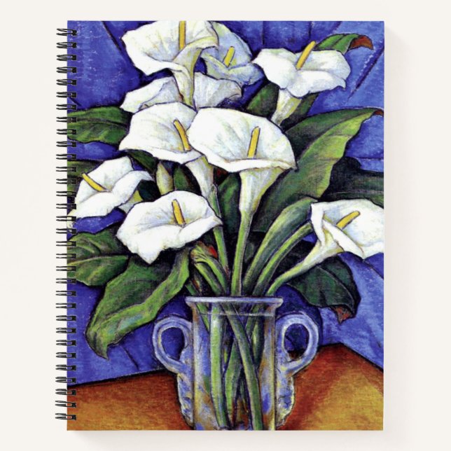 Alcatraces, floral painting, notebook (Front)
