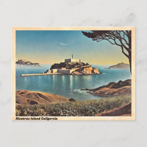 Alcatraz Island California Vintage Travel Postcard