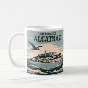 Alcatraz Island Prison San Francisco Travel Rertro Coffee Mug