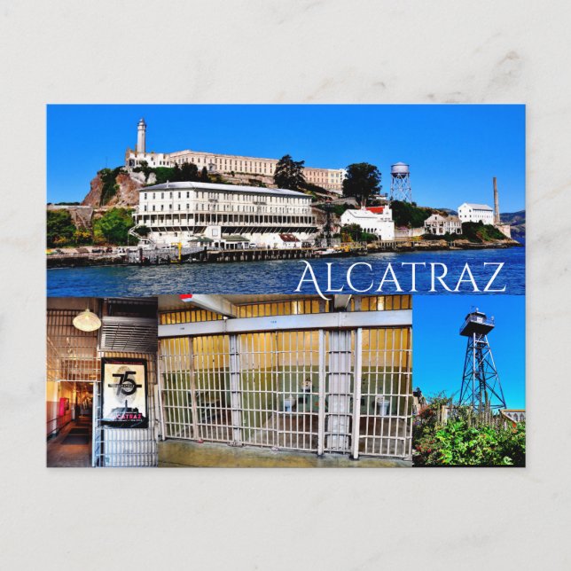 ALCATRAZ ISLAND SAN FRANCISCO CALIFORNIA POSTCARD (Front)