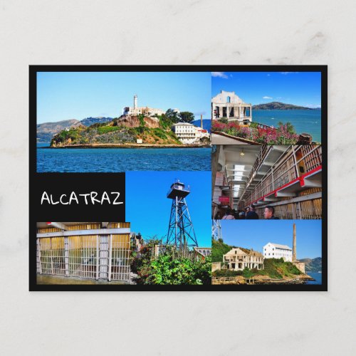 ALCATRAZ ISLAND SAN FRANCISCO CALIFORNIA POSTCARD
