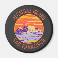Alcatraz Island San Francisco Distressed Circle