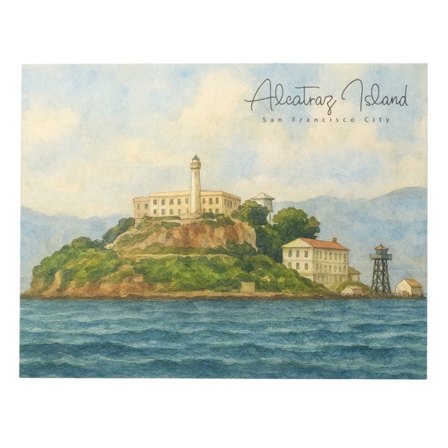 Alcatraz Island – San Francisco Travel Landmark Notepad (Front)