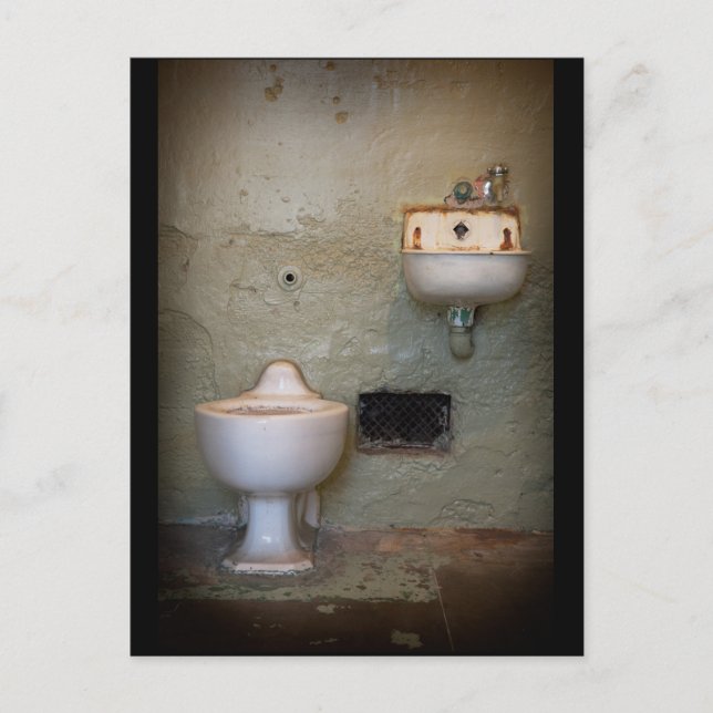Alcatraz Prison Cell Postcard (Front)
