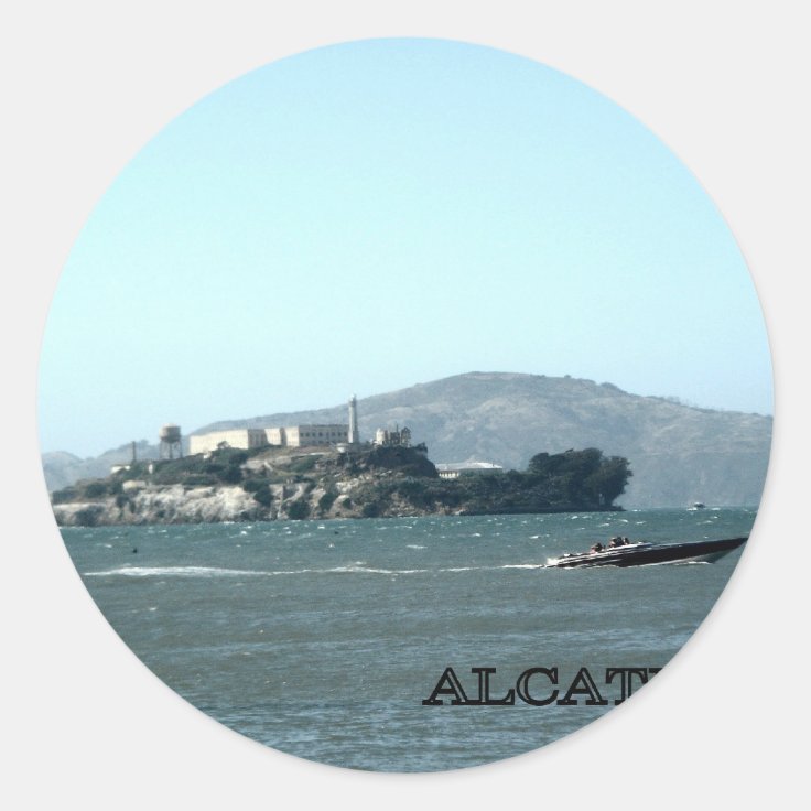 Alcatraz prison classic round sticker Zazzle