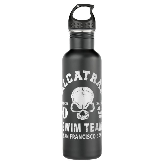 Alcatraz Prison Clothing - Alcatraz Swim Team Stainless Steel Water Bottle (Front)