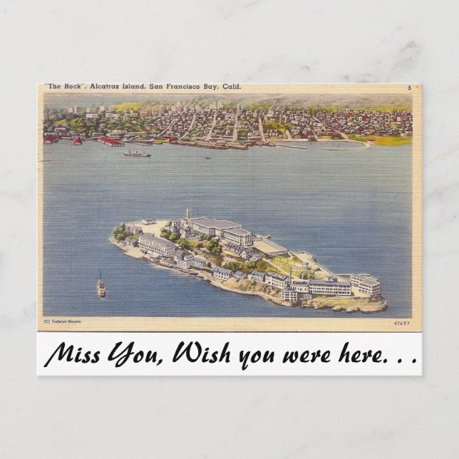 Alcatraz, San Francisco, Calif. Postcard (Front)