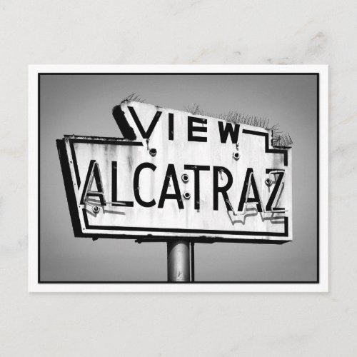 Alcatraz Sign Postcard