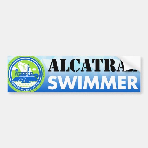 Alcatraz Swimmer bumper sticker