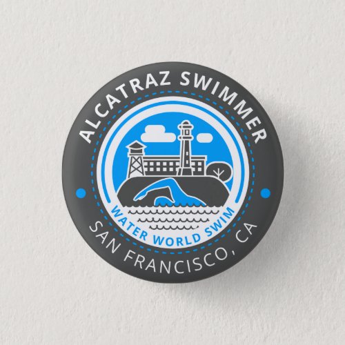 Alcatraz Swimmer button