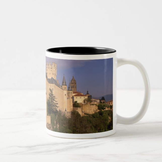 Alcazar and Cathedral, Segovia, Castile Leon, Two-Tone Coffee Mug (Right)