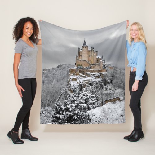 Alcazar de Segovia Spain Fleece Blanket