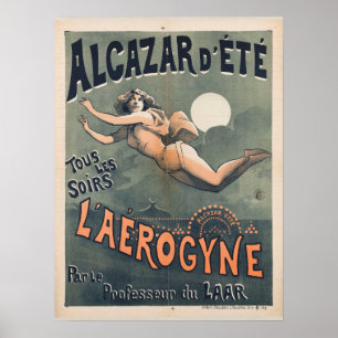 Alcazar d'été Aerogyne Vintage French Travel Poster