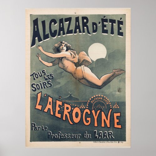 Alcazar dt Aerogyne Vintage French Travel Poster