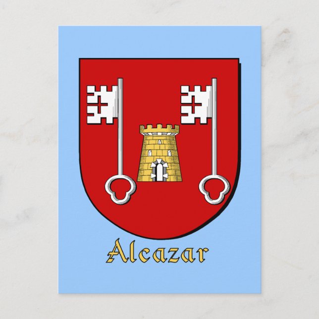 Alcazar Family Heraldic Shield Postcard (Front)