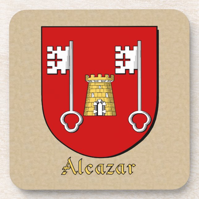 Alcazar Family Shield Beverage Coaster (Front)