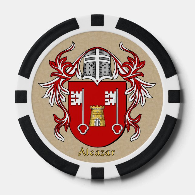 Alcazar Heraldic Arms Poker Chips (Front)