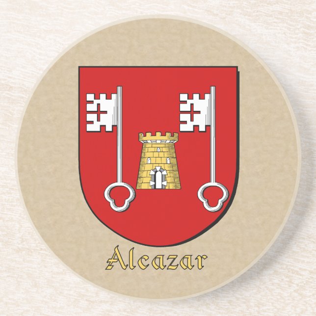 Alcazar Heraldic Shield Drink Coaster (Front)