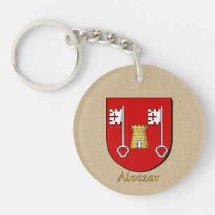 Alcazar Historical Shield with Spanish Flag Keychain