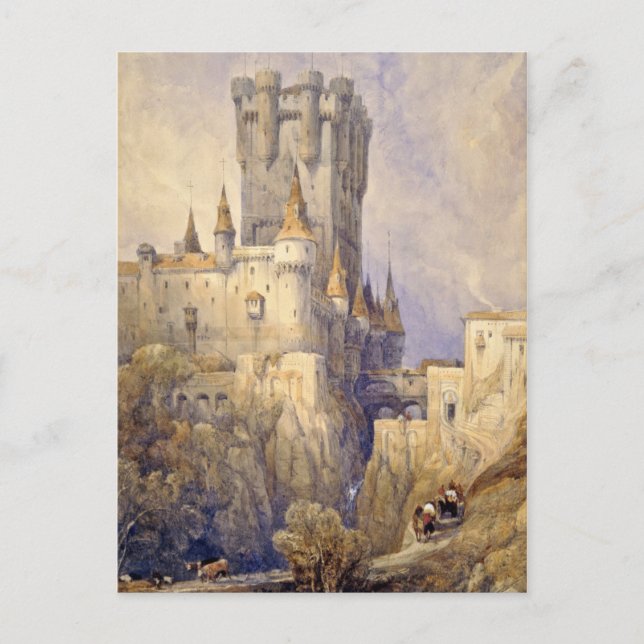 Alcazar, Segovia, Spain, painting Postcard (Front)