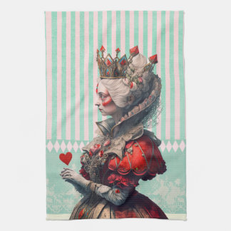 Alce in wonderland Queen of Hearts Kitchen Towel