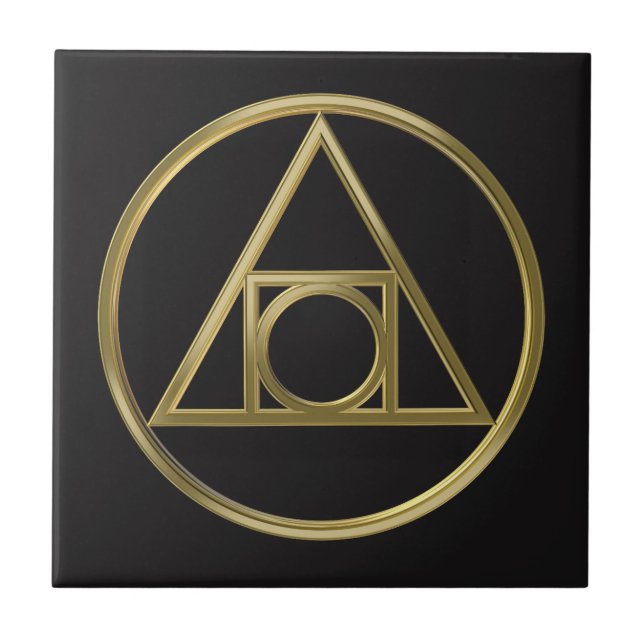 Alchemical symbol ceramic tile (Front)